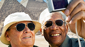 The Bucket List (2007), Captivating backdrops, Emotional journeys, Life-affirming cinema HD wallpaper
