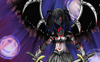 Dark Amgel, angel, fantasy, dark, female HD wallpaper