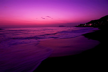TWILIGHT SCENARIO, night, twilight, lights, bay, beach HD wallpaper