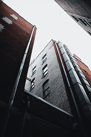 Cities, City, Building, Facade, Bottom View, Brick HD phone wallpaper