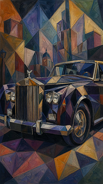 Nocturne Rolls-Royce — Cubist , Classic Car, Luxury Car HD phone wallpaper