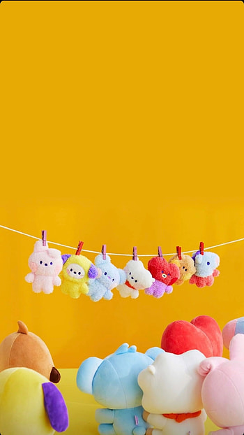 Bt21 minini, orange, sky HD phone wallpaper