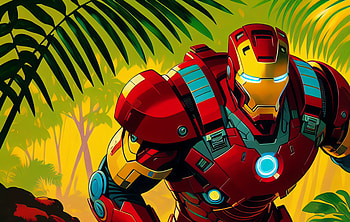 Iron Man — AI Comic Illustration ( Quad ), AI Art, illustration, Comic, Iron Man HD wallpaper