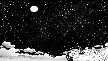 Berserk — Guts Under the Starry Night (B&W ), Manga, Black And White Anime, Guts (Berserk) HD wallpaper