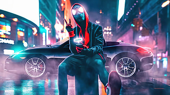Spiderman Chilling In Town , spiderman, superheroes, artist, artwork, digital-art HD wallpaper