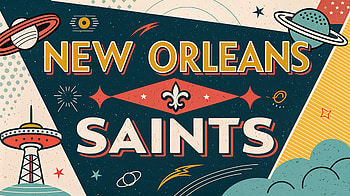 New Orleans Saints Ultra – Bold Retro Space Design, New Orleans Saints, football, Sports HD wallpaper