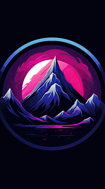 Colorful Dark Mountain, colorful, dark, black, nature, mountain, dark nature HD phone wallpaper