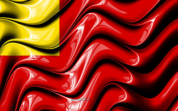 Vilvoorde flag, , Belgian cities, Flag of Vilvoorde, Day of Vilvoorde, 3D art, Vilvoorde, cities of Belgium, Vilvoorde 3D flag, Vilvoorde wavy flag, Belgium, Europe HD wallpaper