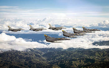 General Dynamics F-16 Fighting Falcon, Israeli Air Force, IAF, Israeli Fighters, IAI Kfir, F-16, Israel Defense Forces, Air Combat HD wallpaper