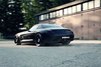 Mercedes Benz Sls Amg Custom 2016, mercedes, mercedes-benz, cars, mercedes-s-class, black, matte HD wallpaper