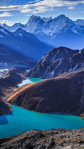 Gokyo Ri, Sagarmatha National Park, Nepal's beauty, Windows 10 spotlight HD phone wallpaper