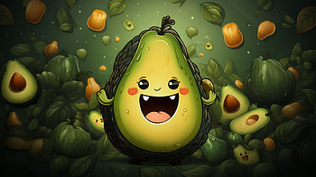 Avocado Delight - AI Art, AI Art, food, avocado HD wallpaper