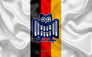 Saarland University Emblem, German Flag, Saarland University logo, Saarland, Germany, Saarland University HD wallpaper
