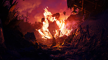 Dead Island 2 - Fiery Zombie Outbreak Scene, video game, Dead Island 2 HD wallpaper