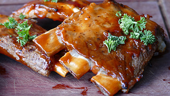 Food, Meat, Sauce, Grill, Ribs, Edges HD wallpaper