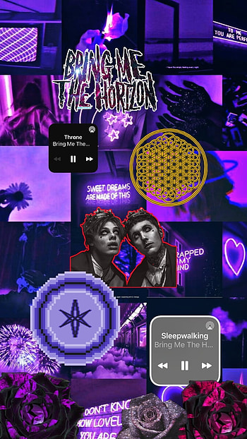 Bring me the horizon, electric blue, magenta, music HD phone wallpaper