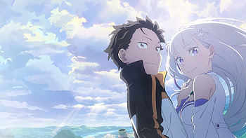 Re:Zero — Subaru & Emilia, Re:Zero - Starting Life In Another World HD wallpaper