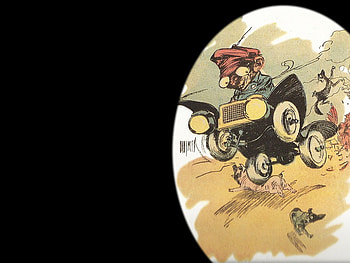 Comic, humor, toon, car HD wallpaper