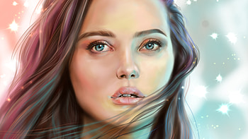 Katherine Langford Digital Portrait, katherine-langford, celebrities, portrait, deviantart HD wallpaper