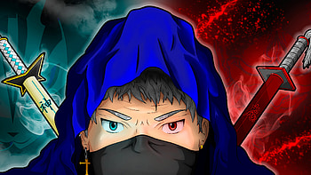 Ninja Dual Sword-, design, angel, demon, sword, ninja, Anime, anime angel HD wallpaper