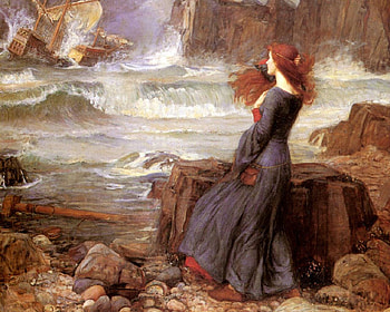 A Lost Love, sea, ship, sinking, rocks, woman, storm HD wallpaper
