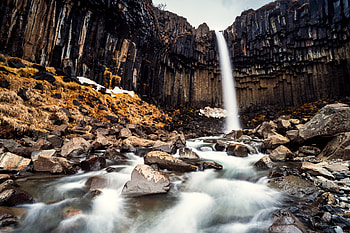 Svartifoss Serenity: Stunning Nature Waterfall, nature, Svartifoss HD wallpaper