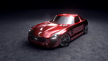 Mercedes SLS AMG, cg, 3d, car, cars, Mercedes, automobile, sfrederick2 HD wallpaper