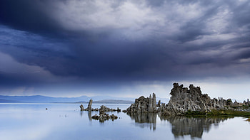 Mountain island, beautifully, sky, the nature, the sea HD wallpaper