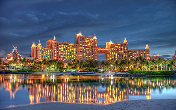 Cities, Rivers, Stones, Palms, Dubai, r, Bahamas, Nassau, Atlantis Hotel, Hotel Atlantis HD wallpaper