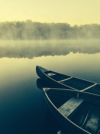 Nature, Water, Boats, Lake, Miscellanea, Miscellaneous, Fog HD phone wallpaper