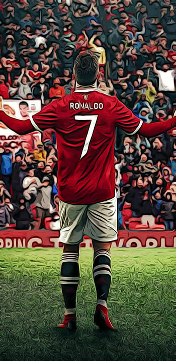 CR7, sports uniform, Futebol, Draw, king, paint HD phone wallpaper