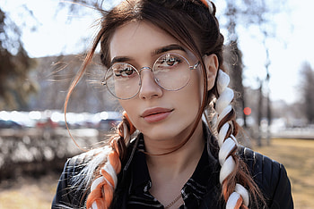 Glasses, face, singer, beautiful, Dua Lipa HD wallpaper