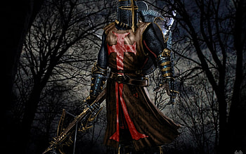 Templar, soldier, cross, crossbow, evil, knight, dark, fantasy, holy, good HD wallpaper