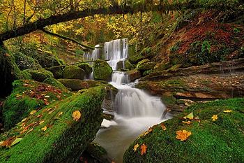 Beautiful Waterfall, waterfall, colors, beautiful HD wallpaper
