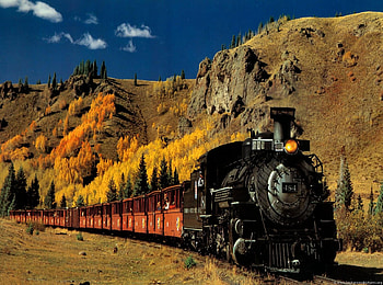 Train, sky, locamotive, mountain HD wallpaper