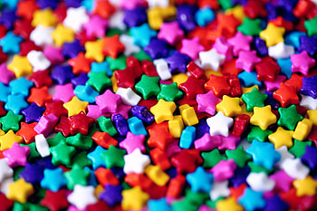 Miscellanea, Miscellaneous, Multicolored, Motley, Star, Sweets HD wallpaper