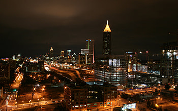 Atlanta skyline, , Background HD wallpaper