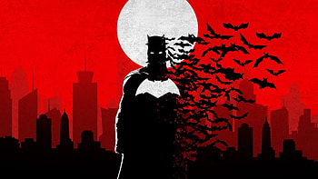 Dark, silhouette, bats and Batman HD wallpaper