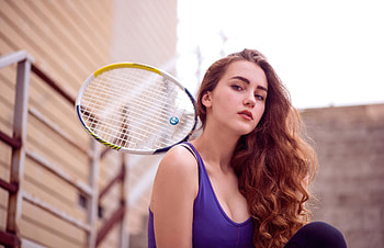 Girl With Racket In Tennis Court, girls, model HD wallpaper