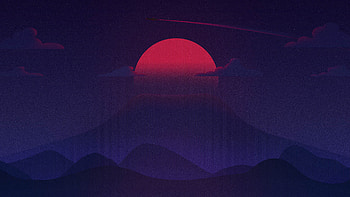 Retro Sunrise, abstract, retro, sunrise HD wallpaper