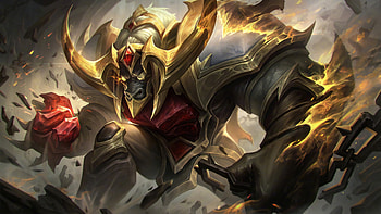Alistar Conqueror Golden Chroma Skin Chinese LoL Splash Art PC Background, Video Game, League Of Legends, Alistar (League Of Legends) HD wallpaper