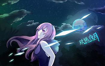 Megurine Luka, night, luka, awesome, song, glow, cute, vocaloid, beauty, nice, music, vocaloids, moon, aqua eyes, program, girl, beautiful, pink hair, diva, pink, anime, pretty, cool, megurine, clouds, sky, idol, virtual HD wallpaper