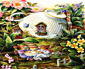 Teacup, White, Abstrac, Fantasy HD wallpaper