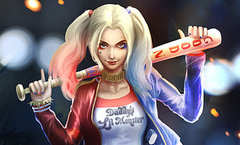 Harley Quinn Art , harley-quinn, supervillain, deviantart HD wallpaper