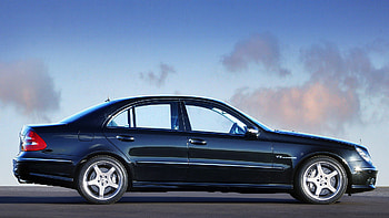 Mercedes Benz E 55 Amg, Vehicles, Black Car, Car, Sedan, Mercedes Benz HD wallpaper