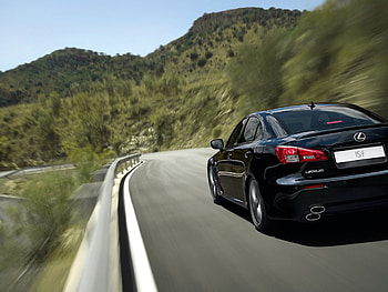 lexus is f, lexus, sedan, tree, mountain HD wallpaper