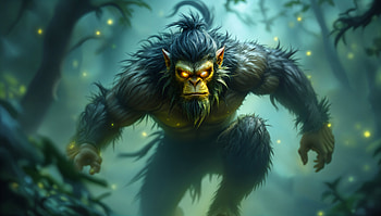 Mystical Beast in the Woods: Ultra, monster, forest, fantasy, dark, Dark Fantasy HD wallpaper