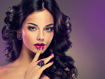 Beauty with violet Make up For Purple-Haze, lady, model, graphy, beauty, Sonyazhuravetc HD wallpaper