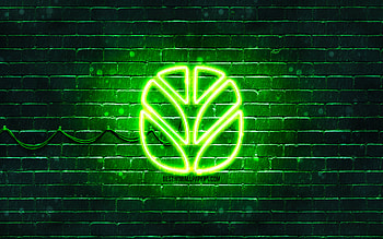 New Holland Agriculture green logo, , green brickwall, New Holland Agriculture logo, brands, New Holland Agriculture neon logo, New Holland Agriculture HD wallpaper