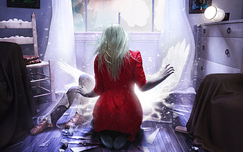 Through the Window, digital, abstract, painting, art, girl, CG, female HD wallpaper